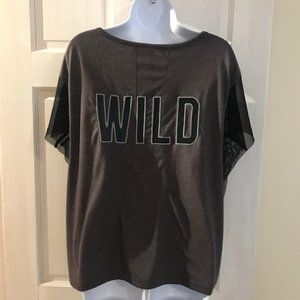 Free People Movement Mesh Trim T-shirt